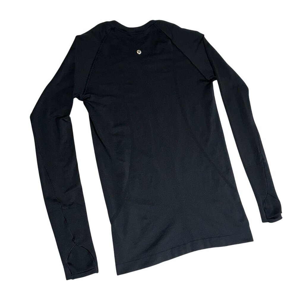 Lululemon Swiftly Tech Long Sleeve Shirt Womens Size 8 Black Seamless